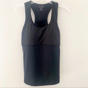 Athleta Black Built-in Bra Racerback Tank 38C